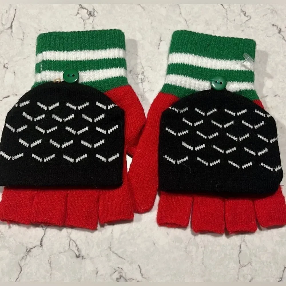 3-piece Winter Wear Set l Beanie & Fingerless Gloves l New